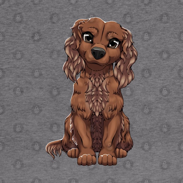 Red Cocker Spaniel by Bamsdrawz